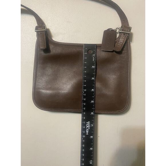 COACH Pocketbook Vintage Brown Leather Crossbody Bag Authentic Flap Close 9142 - Picture 14 of 15